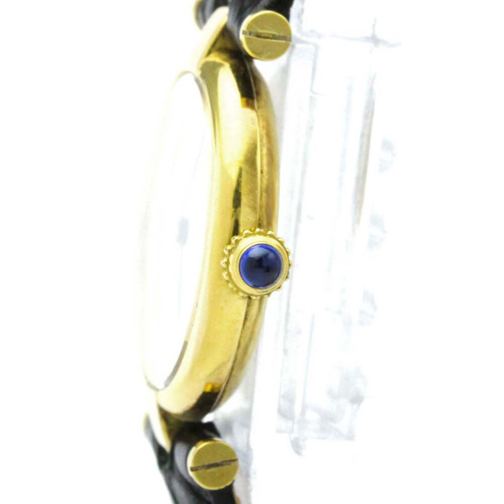 CARTIER Must Vendome Vermeil Gold Plated Quartz Ladies Watch W1006554 - Picture 4 of 8